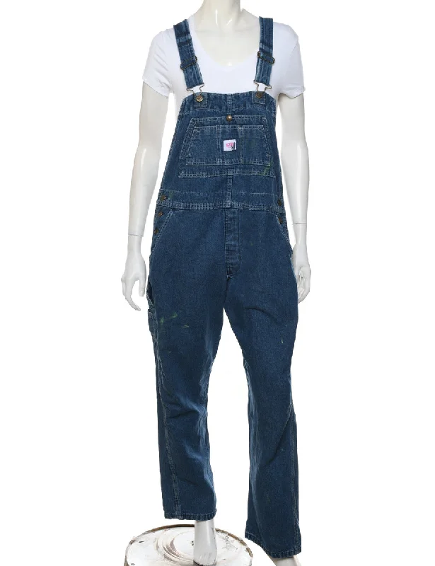 Dark Wash Pinafore Dungarees - W38 L29