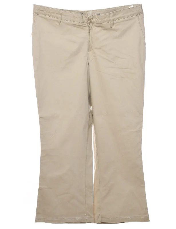 Dickies Flared Leg Beige Chinos - W36 L27