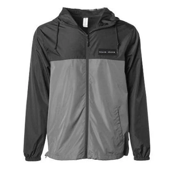 Black Sheep Lightweight Windbreaker Jacket Black - Grey