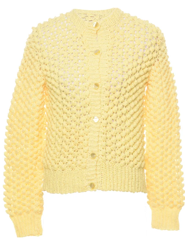 Crochet Button Through Cardigan - M