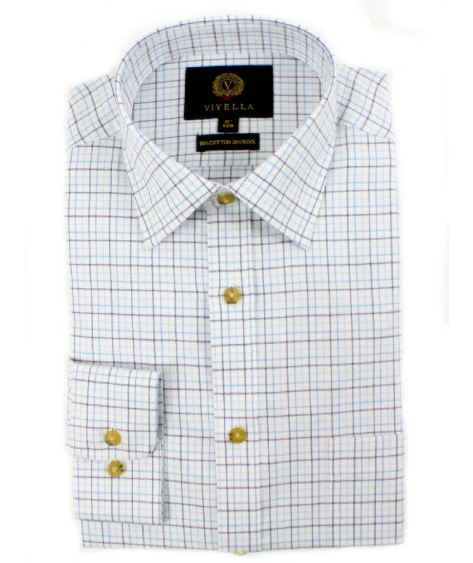 VIYELLA Mini Tattersall Shirt LIGHT BLUE