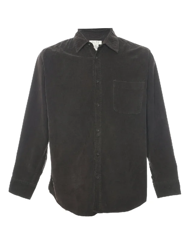 Dark Brown Corduroy Shirt - S