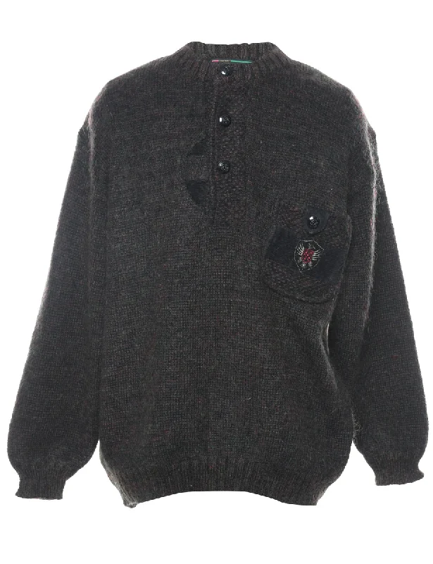 Dark Brown Jumper - M