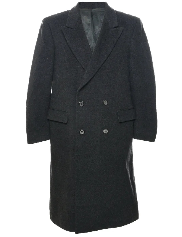 Dark Grey Wool Coat - XL