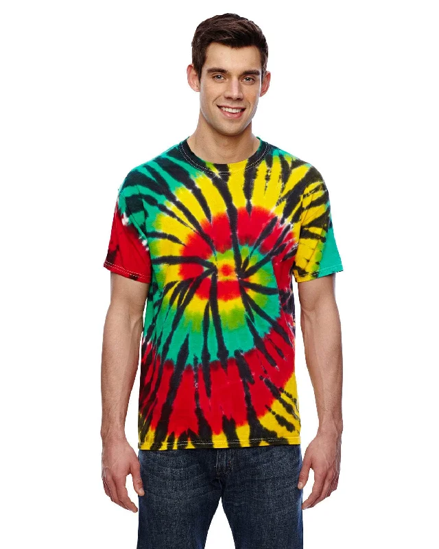 Tie-Dye 100% Cotton Tie-Dyed T-Shirt | Rasta Web