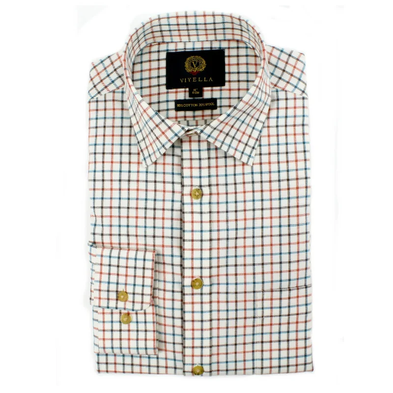 VIYELLA Classic Tattersall Shirt OCEAN