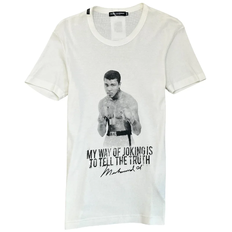 Men's Muhammed Ali T-Shirt White Size IT 46 / UK S