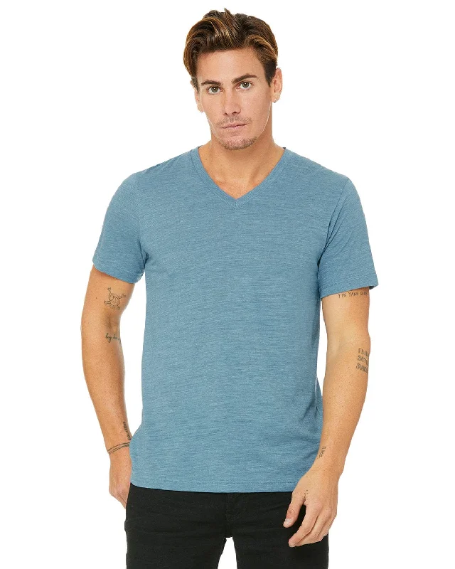 Bella+Canvas Unisex V-Neck T-Shirt | Denim Slub