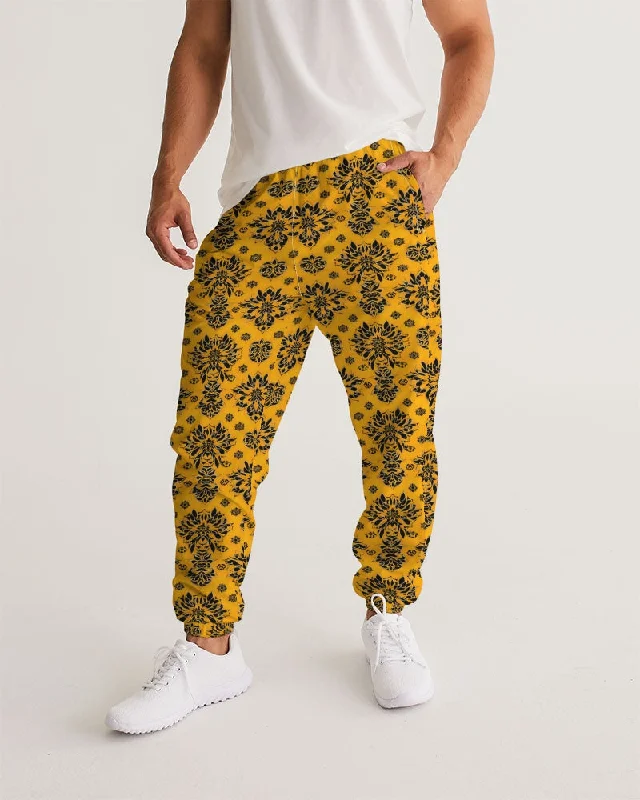 Orange and black royal design Men's Track Pants