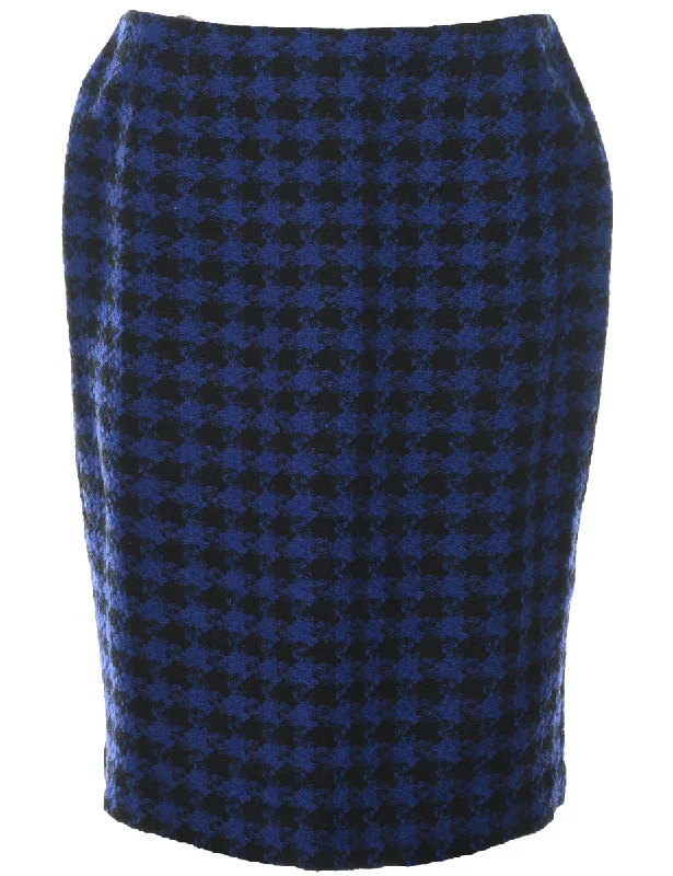 Dogtooth Pencil Skirt - M