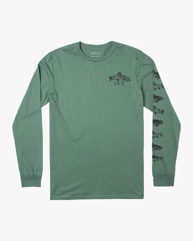 Ben Horton Downstream Long Sleeve Tee - Spinach