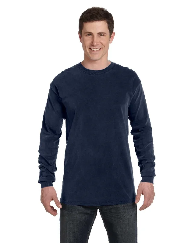 Comfort Colors Garment-Dyed Long Sleeve T-Shirt | True Navy